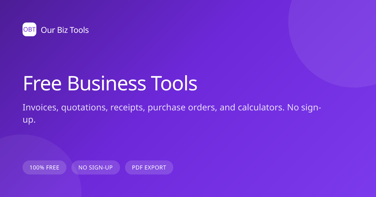 Our Biz Tools preview